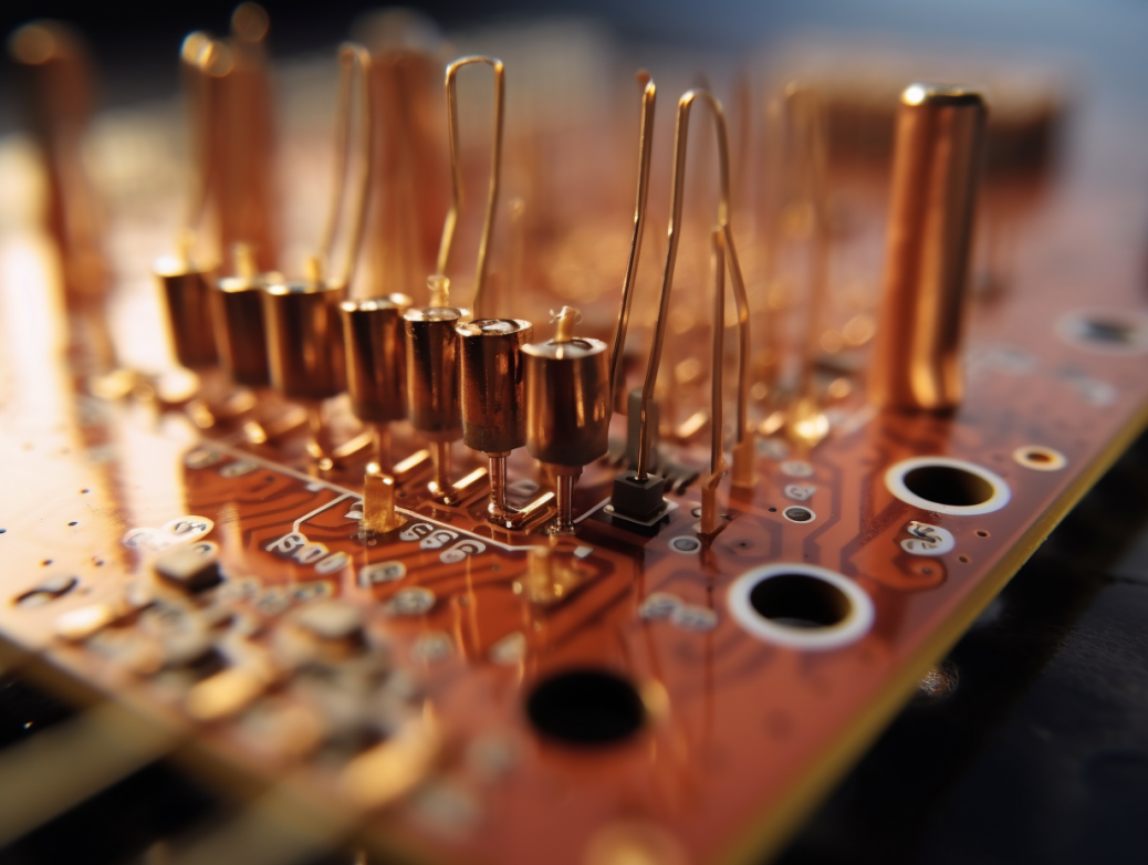 Close up componenti scheda